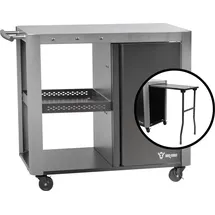 BBQ-Toro Grilltisch 95 x 50 x 80 cm Aluminium Silber