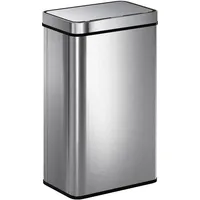 60 L Sensor-mülleimer, Automatischer Deckel, Edelstahl, Vielseitig Einsetzbar, Silberfarben