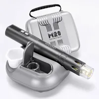 P-Beauty M20 Hydra Derma Microneedling Dermapen Gerät 0-2,5mm + Lichttherapie & Serumzufuhr - Anti-Aging Gerät gegen Falten, Poren, Akne, Pigmentflecken - inkl. 2 NH3 Nano Nadeln & Zubehör-Set