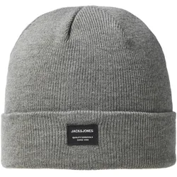 Beanie JACK & JONES "Beanie", Damen, grau (grau melange), Feinstrick, Materialmix, unifarben, sportlich,klassisch,elegant, Mützen