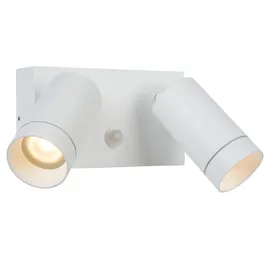 LUCIDE Außenstrahler Aluminium 15,6 cm 2xGU10 IP54 weiß