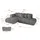 altdecor Ecksofa Cord mit Schlaffunktion 2-Sitzer Grau