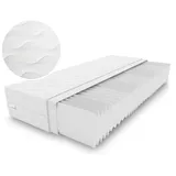 Kaltschaummatratze KingZonen 7 Zonen 180x200x16cm aus hochwertigem Kaltschaum, KingMatratzen, 16 cm hoch, Rollmatratze mit waschbarem Bezug und Memory Marken weiß