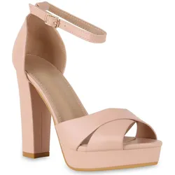Damen Plateau Sandaletten in Rosa