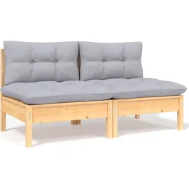 vidaXL Garten-Lounge-Set 6-tlg. grau Kiefer