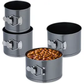 Relaxdays Springform Set 4-teilig Ø 12, 14, 16, 18 cm