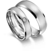 MARRYA Partnerring Edelstahl Ringe Trauringe Eheringe Partnerringe silberfarben 62