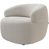 DeLife Loungesessel Nova 88x88 cm Bouclé Creme-Weiß