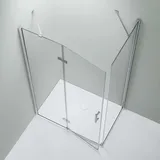 Bernstein Duschkabine Bernstein DX403 Eckdusche 8mm Nano Echtglas Tür links 80x90cm