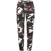 URBAN CLASSICS Ladies High Waist Camo Cargo Pants in Camouflage, Größe 27