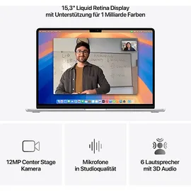Apple MacBook Air M4 2025 15'' 24 GB RAM 512 GB SSD 10-Core GPU Silber