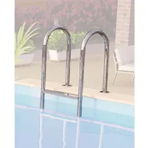 Karibu Poolleiter Edelstahl weiß