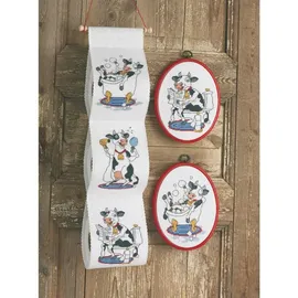 Permin Kreuzstich Stickpackung Toilettenpapierhalter Frohe Kühe Zählmuster
