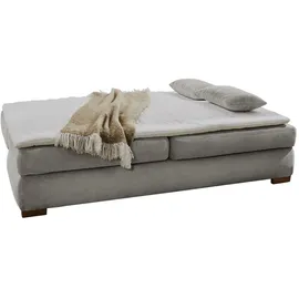 luma-home Schlafcouch Feincord 2-Sitzer Hellgrau