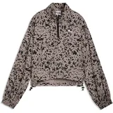 Puma Essentials Relaxed Bedruckte Jacke mit Reißverschluss bis zum Hals M, sandstone beige,