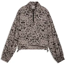 Puma Essentials Relaxed Bedruckte Jacke mit Reißverschluss bis zum Hals M, sandstone beige,