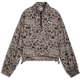 Puma Essentials Relaxed Bedruckte Jacke mit Reißverschluss bis zum Hals M, sandstone beige,