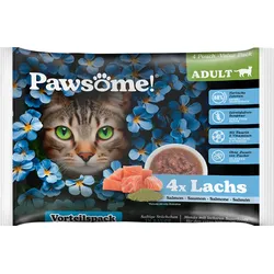 Pets Nature GmbH Pawsome Adult Flowpack Lachs 4x85 g