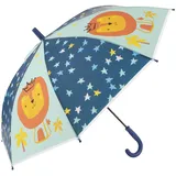 IDENA 50115 - Regenschirm für Kinder aus Kunststoff mit Löwen Motiv, Stockschirm mit manueller Öffnung, Durchmesser 83 cm und Länge ca. 66 cm