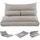 Costway Bodensofa 3 in 1 Polyester 0 x 0 x 0 cm Grau mit Kissen