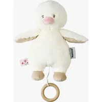Nattou Spieluhr, Baby-Ente, Wiegelied «La-Le-Lu», Mit Ring, 100% Polyester, FanFan, Weiß