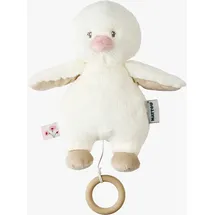 Nattou Spieluhr, Baby-Ente, Wiegelied «La-Le-Lu», Mit Ring, 100% Polyester, FanFan, Weiß