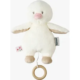 Nattou Spieluhr, Baby-Ente, Wiegelied «La-Le-Lu», Mit Ring, 100% Polyester, FanFan, Weiß