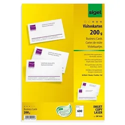 600 SIGEL Visitenkarten DP939 satiniert weiß 200 g/qm