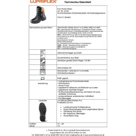 Lupriflex Schnittschutzstiefel Eco-Hunter Basic, S3, Gr. 41