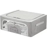 KASANOVA 1 KLEIDERSCHRANK 50X40X20 CM GRAU SCHRIFTZUG, Polyester Eisen MDF-Faserplatte PVC-Kunststoff, gray