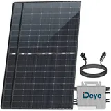 EPP.Solar Balkonkraftwerk 1760W Balkonkraftwerk 1600W Komplettset Bifazial Solaranlage, 1760,00 W, N Type Monokristallin, (DEYE 1600W WLAN Wechselrichter drosselbar von 1600W auf 800W/600W), 4x440W Bifaziale Glas/Glas Solarmodule im Solaranlage Komplettset schwarz