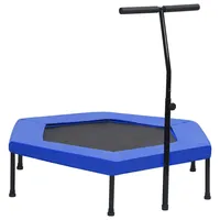 vidaXL Fitness Trampolin mit Griff Sicherheitspolster Sechseck 122 cm