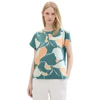 Tom Tailor T-Shirt mit Allover-Print, grün