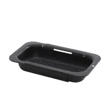 GEFU Spülbeckensieb DRENARE - schwarz ¦ Kunststoff ¦ Maße cm B: 20 H: 6,5