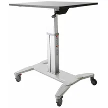 Startech StarTech.com Mobile Sit-Stand Workstation - Aufstellung für Notebook/Tastatur/Maus - schwarz & silber