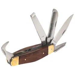 Reitermesser mit Holzgriff - Taschenmesser mit verschiedenen Klingen für den Stallalltag