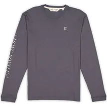 Mons Royale Mens Yonder Merino Organic Cotton Long Sleeve vintage black XL