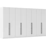 rauch Kleiderschrank Drehtürenschrank Schrank Garderobe Wäscheschrank Schlafzimmer AVOLA (in 3 verschiedenen Ausstattungen BASIC/CLASSIC/PREMIUM) mit hochwertigen Stangengriffen in Schwarz aus Metall MADE IN GERMANY weiß 360 cm x 210 cm x 54 cm