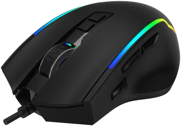 Neue Gaming-Maus Triadyn Play DEIMOS 12800 DPI Instant A825 für Spieler mit LED-Beleuchtung HUANO Schwarz