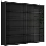Vicco Wandvitrine Showla 80 x 60 x 10 cm Schwarz