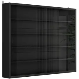 Vicco Wandvitrine Showla 80 x 60 x 10 cm Schwarz