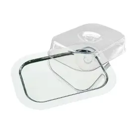 APS Tablett mit Deckel FINESSE silber rechteckig 31,0 x 42,0 cm