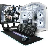 Vibox VIII-210 Gaming PC Set Komplett - Monitor 23 Zoll - Intel Core i9 12900KF 5,2 GHz - AMD RX 9070 16 GB - 16 GB RAM - 1 TB SSD - Windows 11 - W... - Weiß