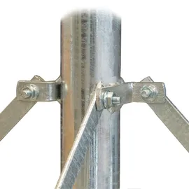 PremiumX Flachdachständer DELUXE 4x 50x50cm 1,2m Mast 60mm Balkonständer