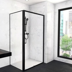 Marwell Glasdusche, BxHxT: 120 x 200 x 80 cm - schwarz