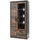 Lomadox Vitrine Berlin-61 97 x 201 x 40 cm Grau