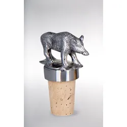 Flaschenkorken Wildschwein H 6,5 cm D 2,5 cm Edelstahl