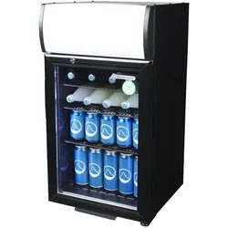 Gastro-Cool - Werbekühlschrank - Theke - schwarz - LED - GCDC50