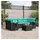 vidaXL Gartensofa-Set 7-tlg. schwarz