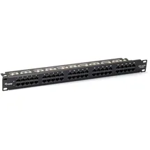 Equip Patchpanel 50x Cat3 19" 1HE ISDN schwarz